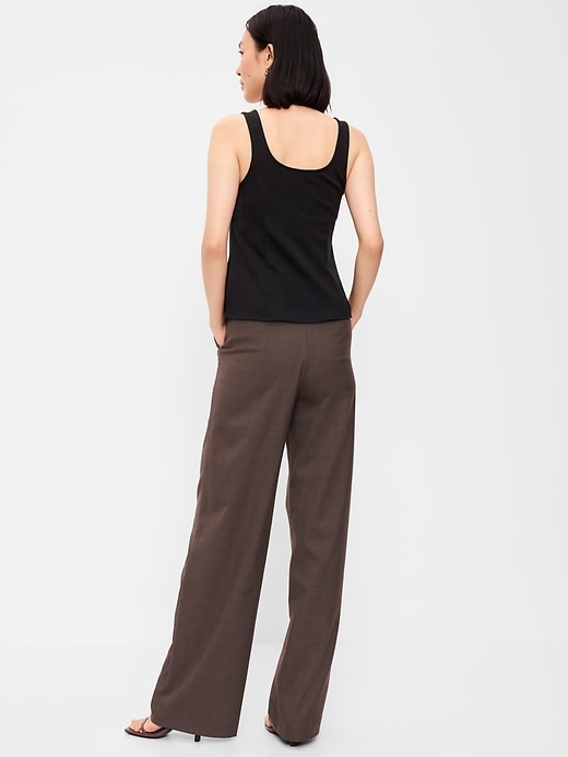 Image number 3 showing, High-Waisted Taylor Trouser Wide-Leg Pants