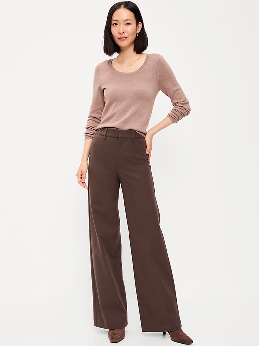 Image number 1 showing, High-Waisted Pixie Super Wide-Leg Pants
