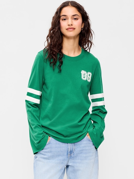 Image number 1 showing, EveryWear Long-Sleeve Graphic T-Shirt