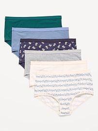 Image number 1 showing, High-Waisted Everyday Brief Cotton Underwear 6-Pack