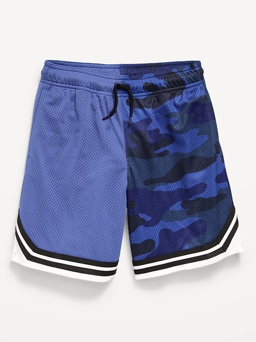 Image number 1 showing, Knee Length Mesh Basketball Shorts for Boys