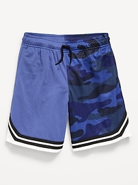 Image number 1 showing, Knee Length Mesh Basketball Shorts for Boys