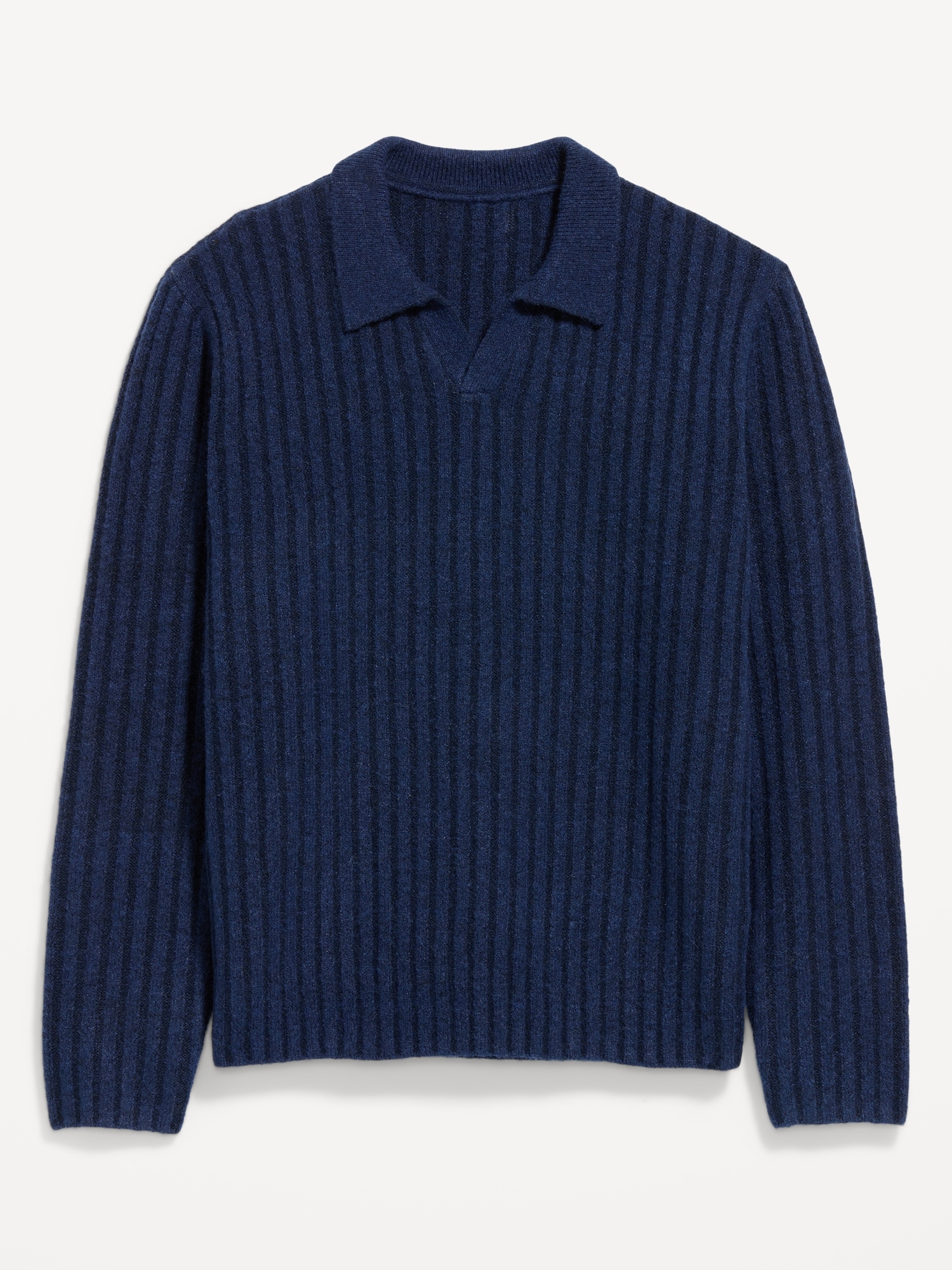 Long-Sleeve Polo Sweater