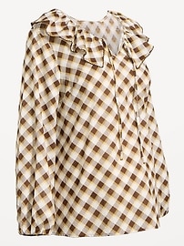Image number 1 showing, Maternity Ruffle-Collar Popover Top