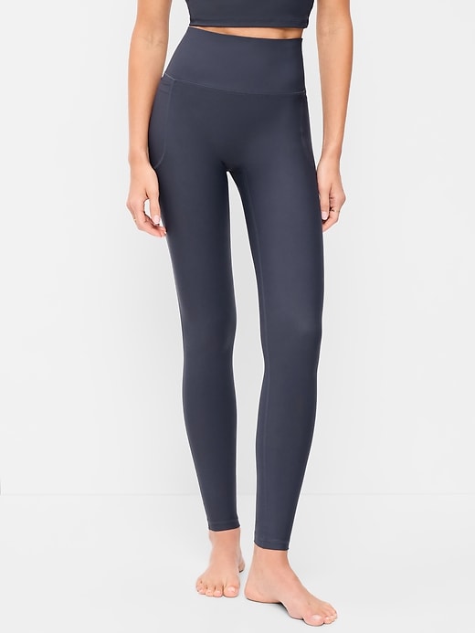 Image number 1 showing, Extra-High Waisted PowerSoft Boundless 7/8 Pocket Leggings – No Front Seam