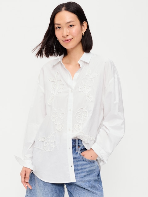 Oversized Button-Down Boyfriend Shirt