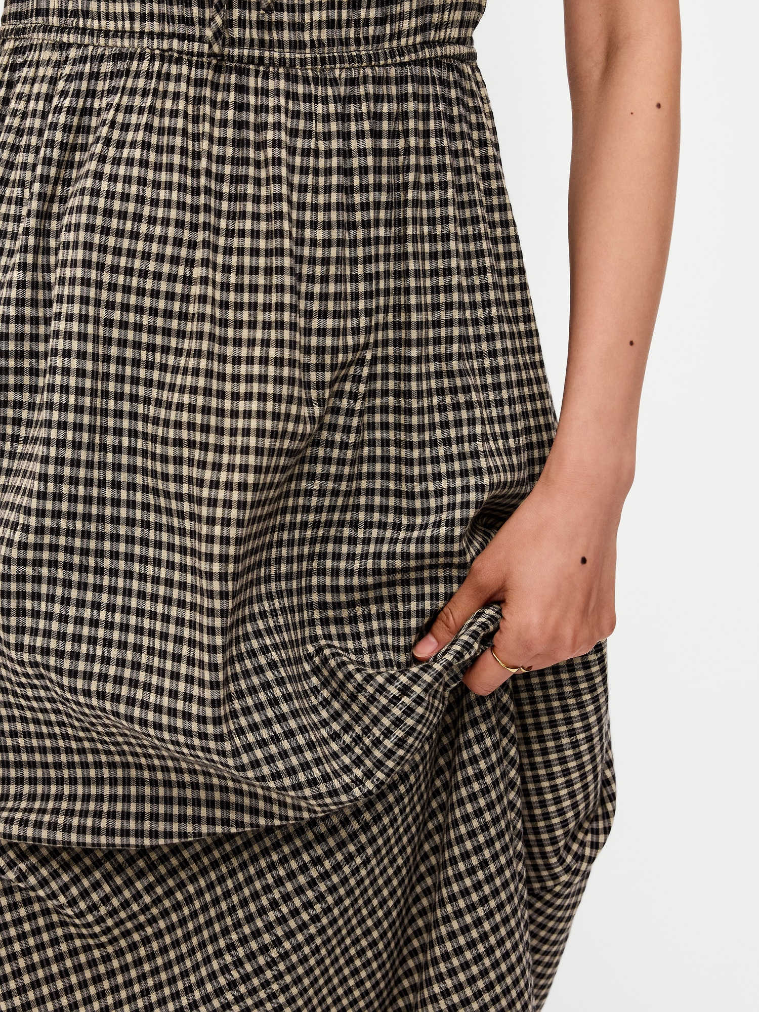 Ruffle-Trim Boho Maxi Dress