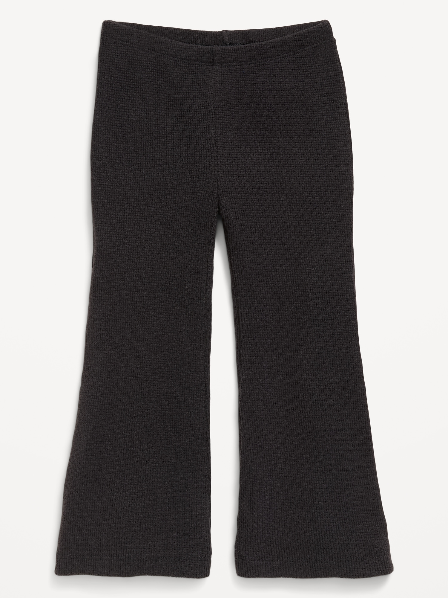 Waffle Knit Flared Leggings for Toddler Girls