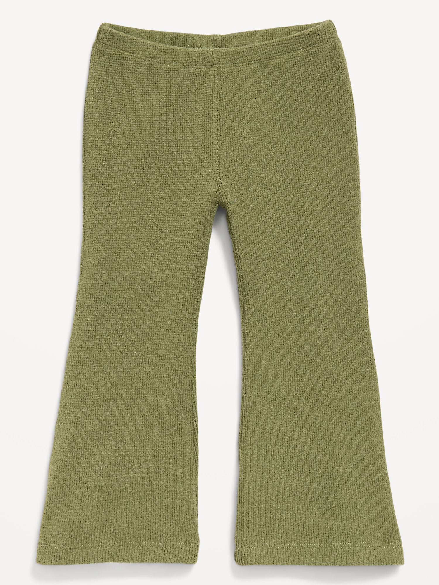 Waffle Knit Flared Leggings for Toddler Girls