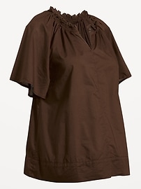 Image number 1 showing, Maternity Ruffle-Collar Popover Top