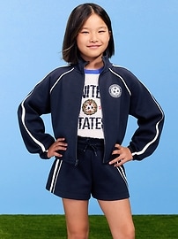Image number 1 showing, Dynamic Fleece USA Full-Zip Graphic Jacket for Girls