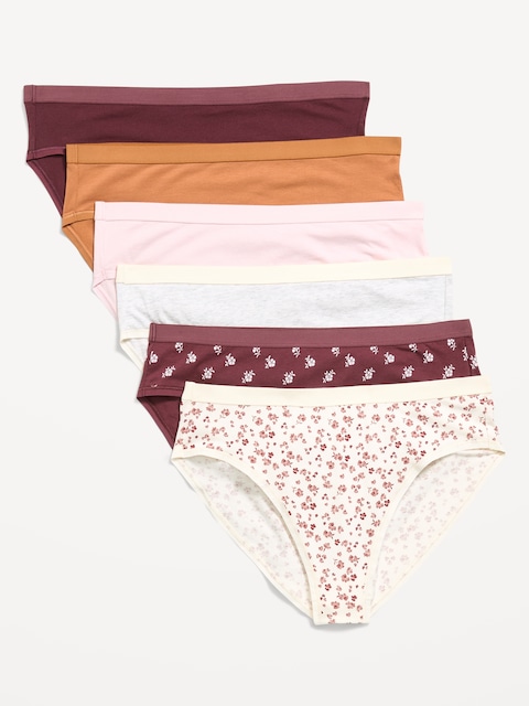 High-Waisted Everyday Cotton Underwear 6-Pack