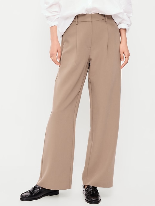 Image number 2 showing, Extra High-Waisted Taylor Wide-Leg Trouser Pants