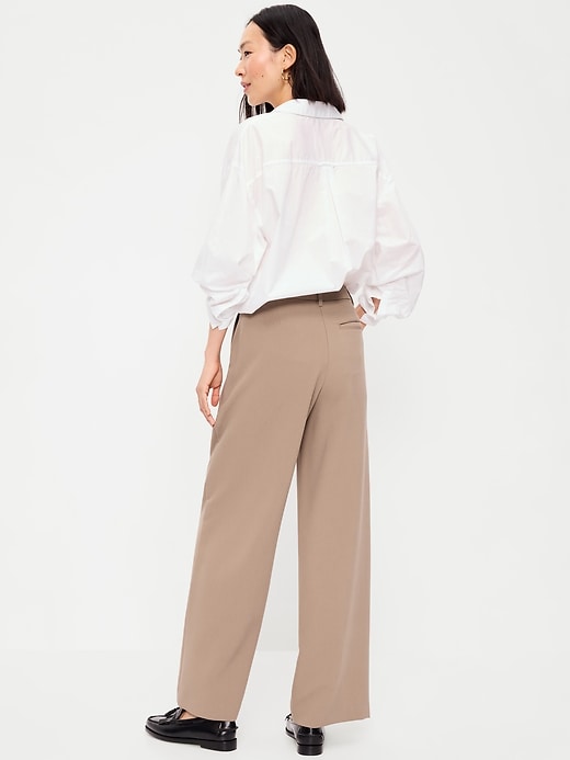 Image number 3 showing, Extra High-Waisted Taylor Wide-Leg Trouser Pants