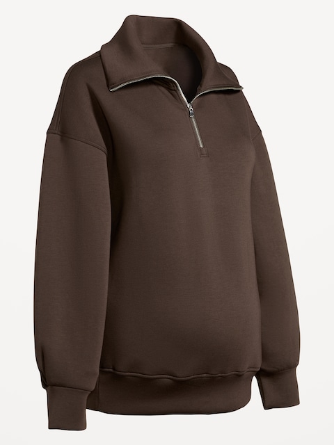 Maternity Bounce Fleece Half-Zip Pullover