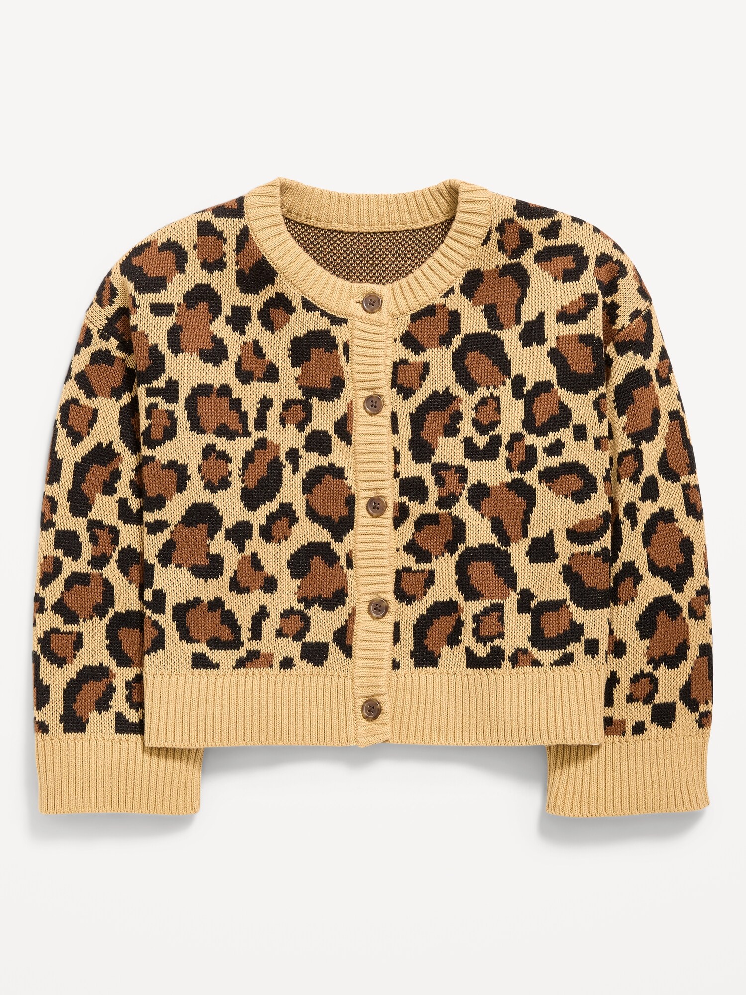Кардиган Old Navy Cozy Button-Front Cardigan Sweater для девочек, цвет: Леопардовый — фото 2