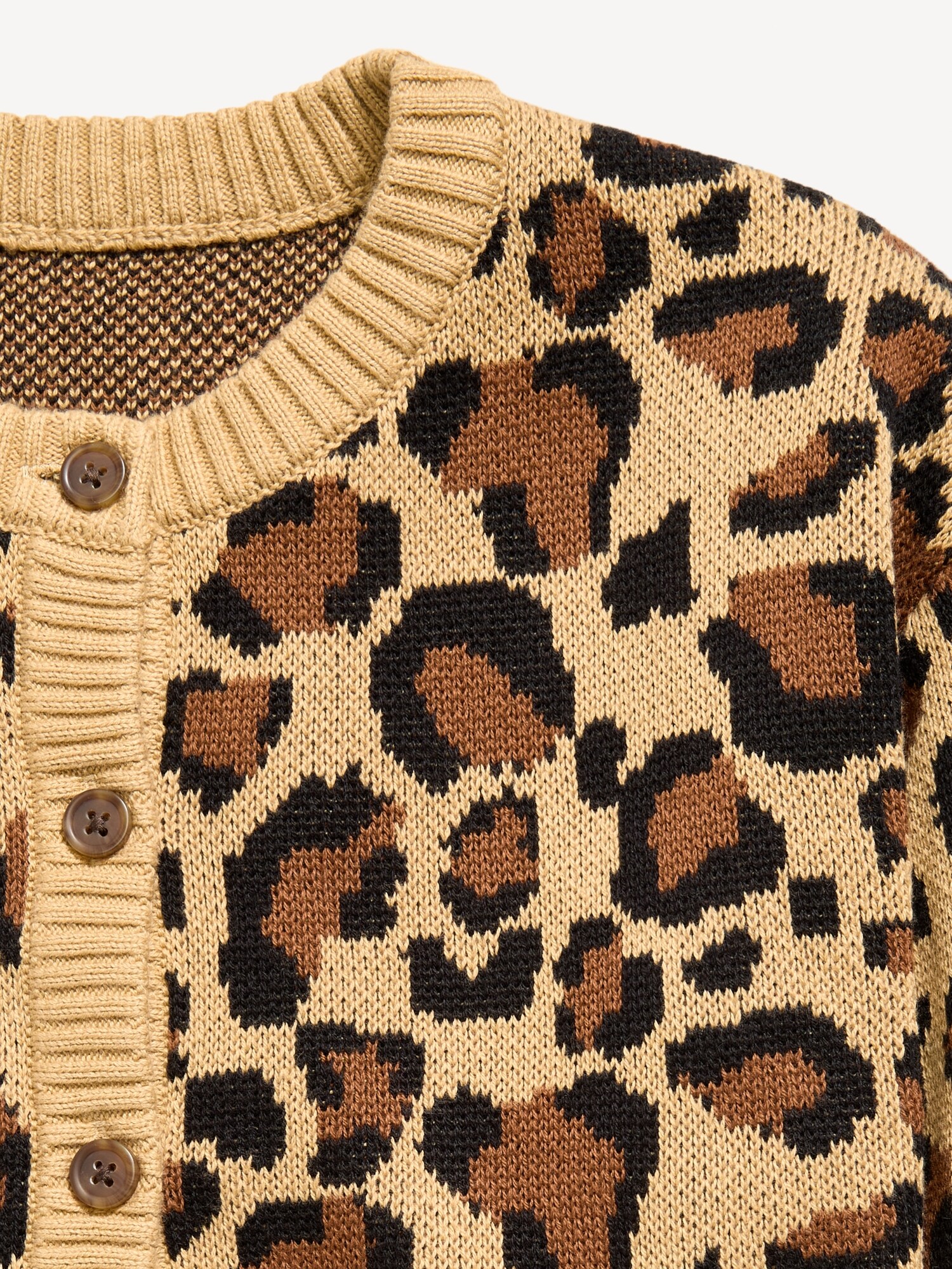 Кардиган Old Navy Cozy Button-Front Cardigan Sweater для девочек, цвет: Леопардовый — фото 4