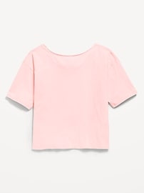Image number 2 showing, College Off-Shoulder Graphic T-Shirt for Girls