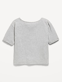 Image number 2 showing, College Off-Shoulder Graphic T-Shirt for Girls