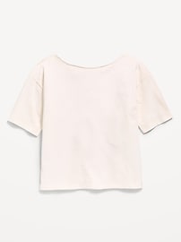 Image number 2 showing, College Off-Shoulder Graphic T-Shirt for Girls
