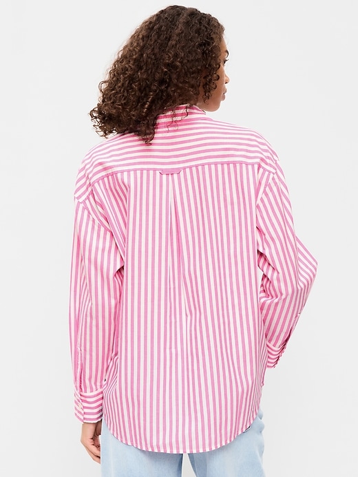 Image number 2 showing, Oversized Button-Down Boyfriend Shirt