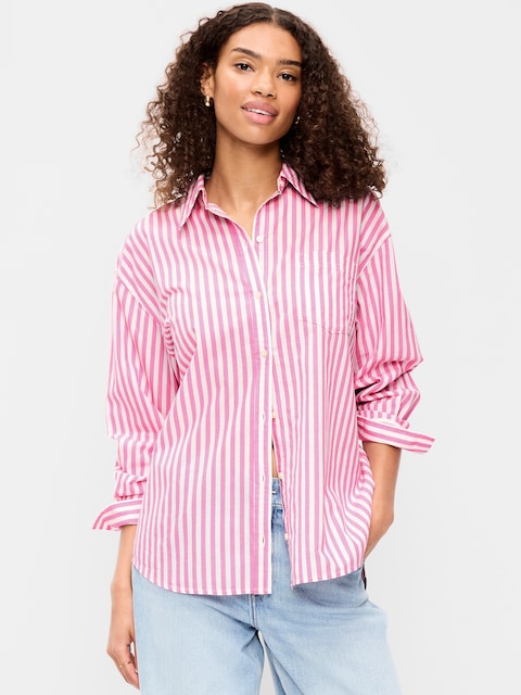 Oversized Button-Down Boyfriend Shirt