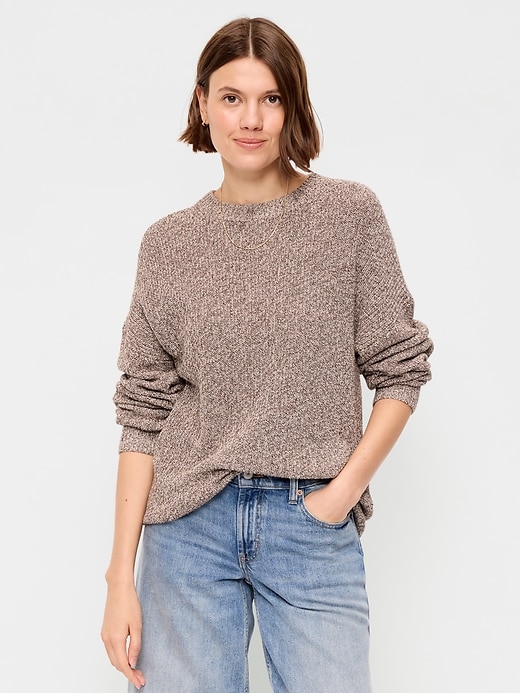 Image number 1 showing, Seaside Cotton Shaker Tunic Sweater
