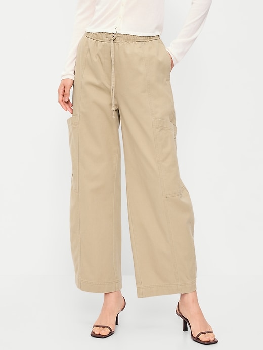 Image number 2 showing, Mid-Rise Pull-On Utility Jeans