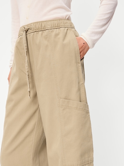 Image number 4 showing, Mid-Rise Pull-On Utility Jeans
