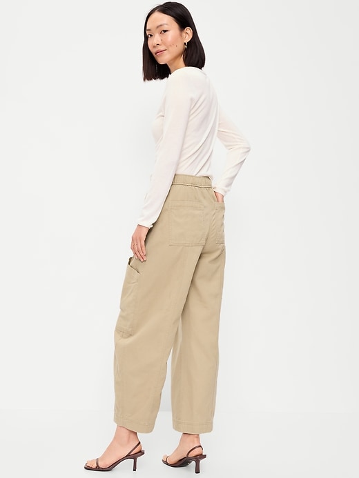 Image number 3 showing, Mid-Rise Pull-On Utility Jeans