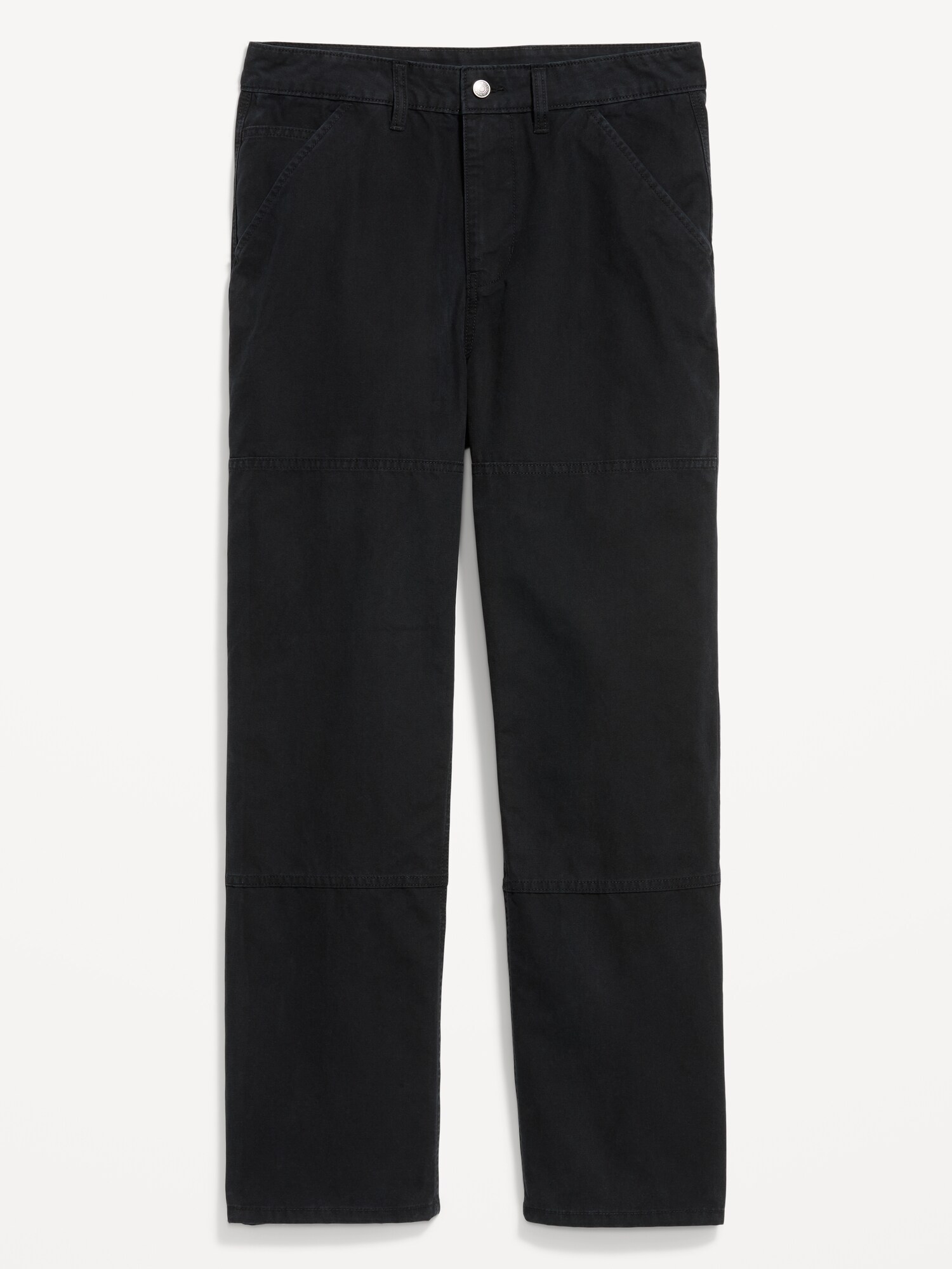Мужские брюки Old Navy 90s Loose Canvas Workwear, цвет: Чёрный — фото 6