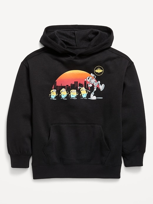 Minions™ Gender-Neutral Oversized Graphic Pullover Hoodie for Kids