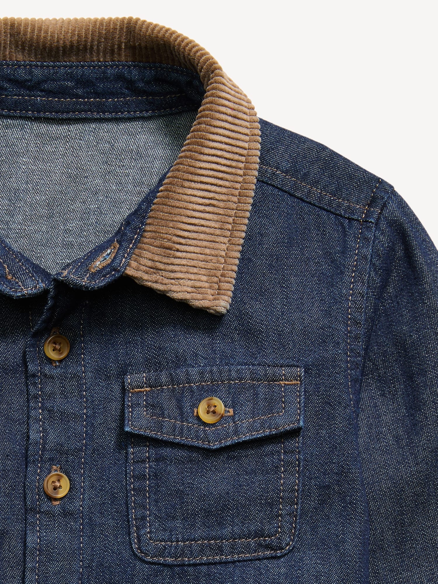 Long-Sleeve Denim Shirt for Toddler Boys