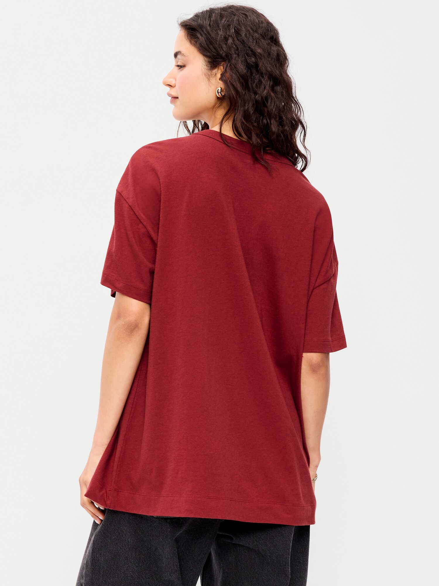 Женская футболка Old Navy Bride of Frankenstein™ Oversized Tunic, цвет: Ягодный — фото 2