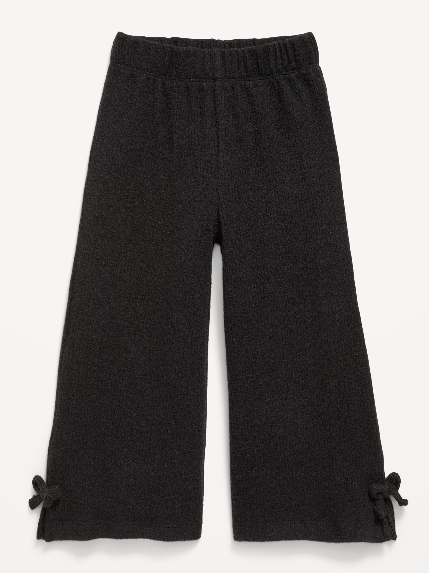 Cozy Ribbed Wide-Leg Pants for Toddler Girls