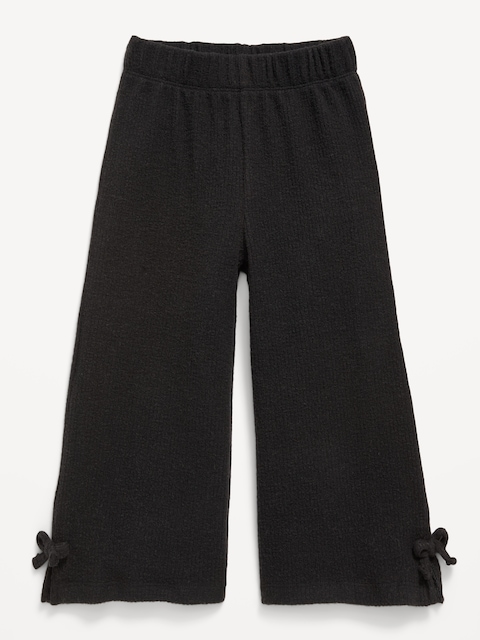 Cozy Ribbed Wide-Leg Pants for Toddler Girls