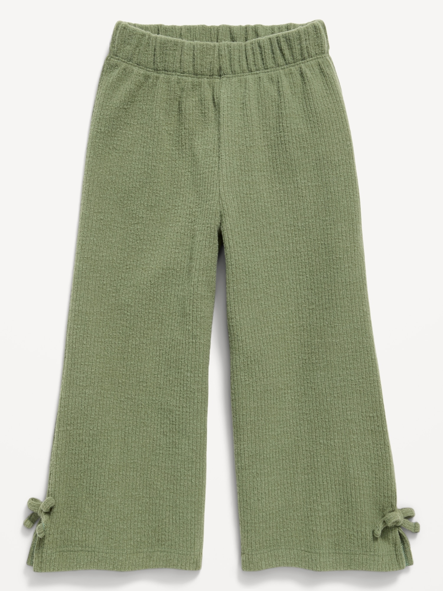 Cozy Ribbed Wide-Leg Pants for Toddler Girls