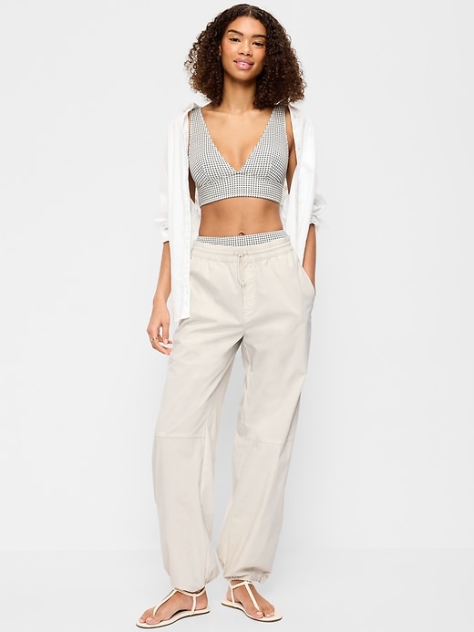 Image number 1 showing, Lightweight Pull-On Poplin Balloon Pants