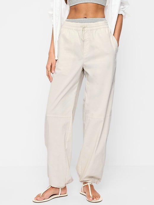 Image number 2 showing, Lightweight Pull-On Poplin Balloon Pants