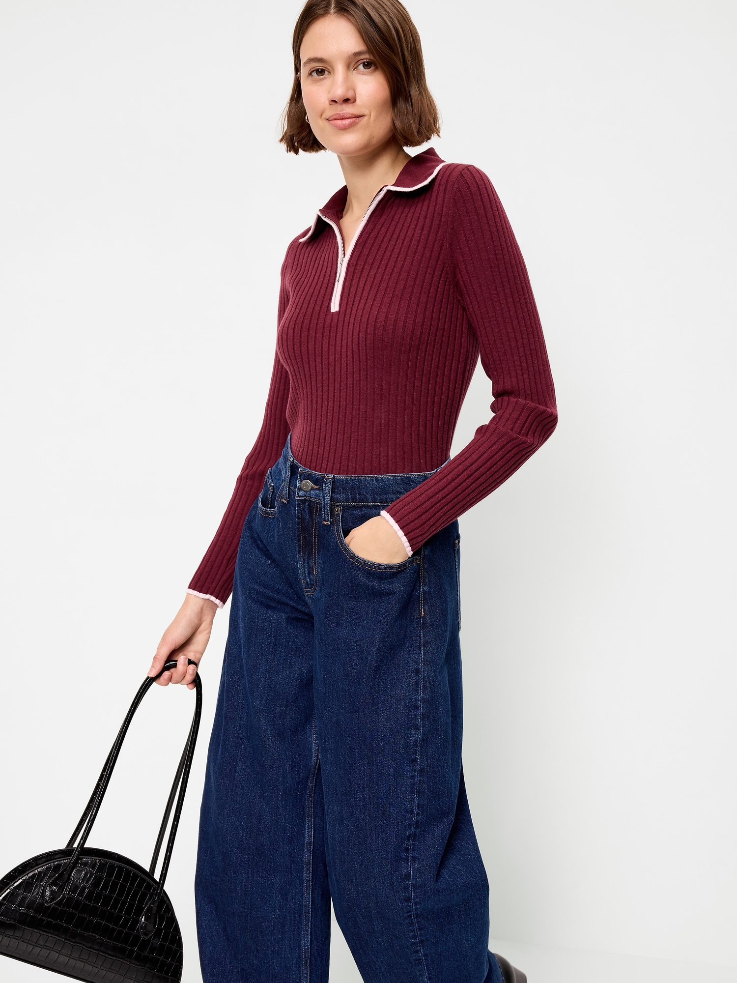 Long-Sleeve Half-Zip Top
