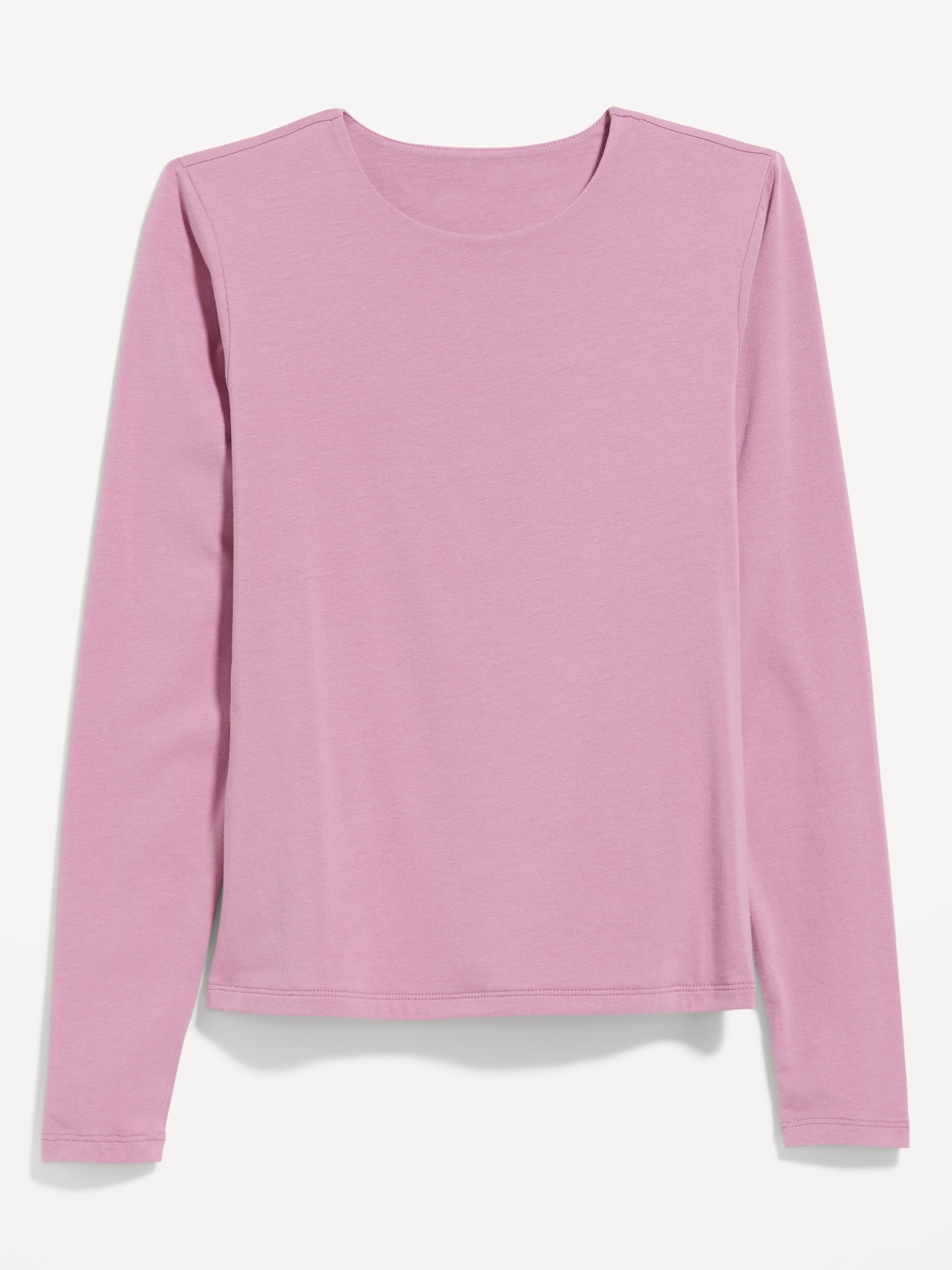 Hug Double-Layer Crew-Neck Long-Sleeve Top