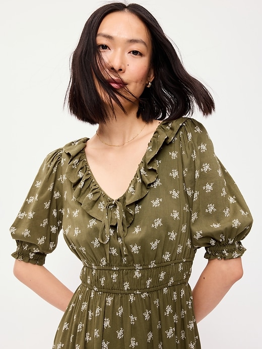 Image number 6 showing, Ruffle-Collar Boho Maxi Dress