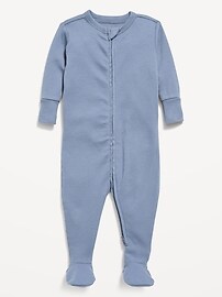 Image number 1 showing, 2-Way-Zip Sleep & Play Footed One-Piece for Baby