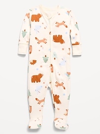 Image number 1 showing, 2-Way-Zip Sleep & Play Footed One-Piece for Baby
