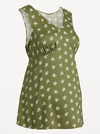Image number 1 showing, Maternity Sleeveless V-Neck Tie-Back Top