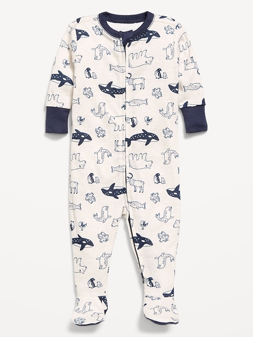 Image number 1 showing, 2-Way-Zip Sleep & Play Footed One-Piece for Baby