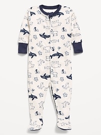 Image number 1 showing, 2-Way-Zip Sleep & Play Footed One-Piece for Baby