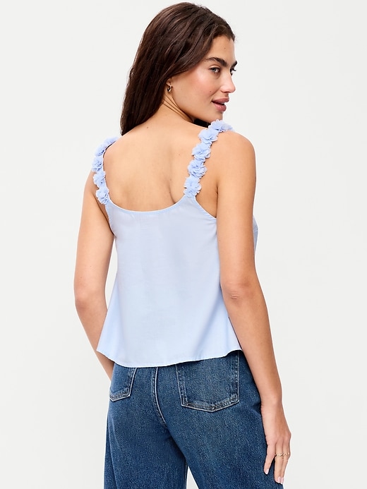 Rosette-Strap Tank Top | Old Navy
