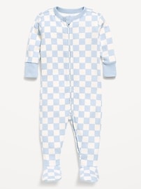 Image number 1 showing, 2-Way-Zip Sleep & Play Footed One-Piece for Baby