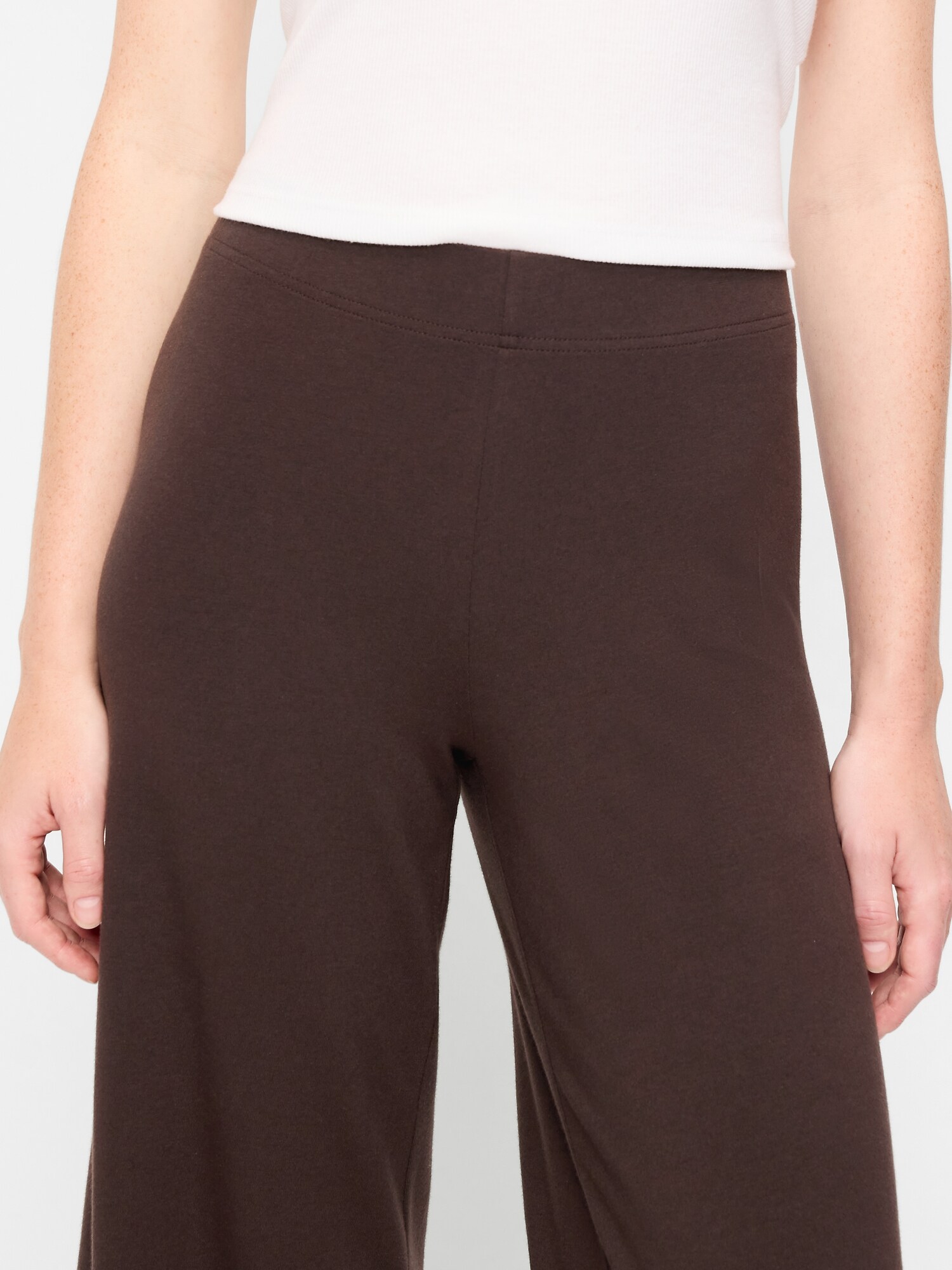 Женские леггинсы Old Navy High-Waisted Fashion Wide-Leg, цвет: Чёрный кофейный — фото 4